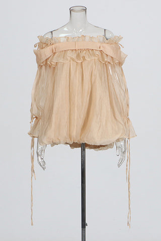 Off-the-Shoulder Ruffled Blouse