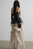 Elegant Ruffled Midi Skirt
