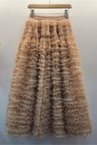 Ruffled Midi Casual Skirt