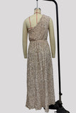 One-Shoulder Sequin Evening Gown