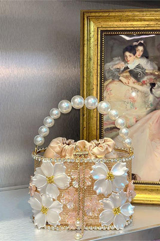 Elegant Floral Beaded Handbag