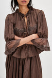 Lace-Trimmed Peasant Blouse
