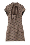 Bow-Tie Cutout Evening Dress
