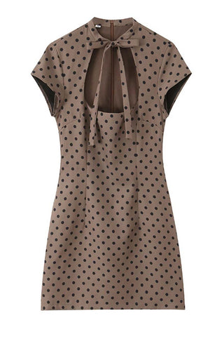 Bow-Tie Cutout Evening Dress