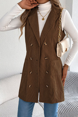 Double-Breasted Sleeveless Vest