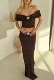 Off-Shoulder Star Embellished Set