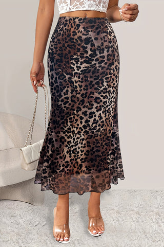 Animal Print Maxi Skirt
