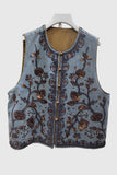 Embellished Button-Front Vest