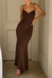Elegant Spaghetti Strap Lace Dress