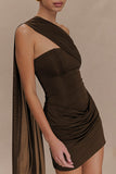One-Shoulder Draped Sundress