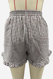 Ruffled Gingham Casual Shorts
