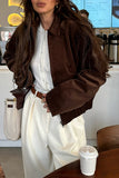 Versatile Collared Cropped Jacket