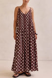 Polka Dot Casual Maxi Dress