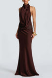 Elegant Draped Evening Gown