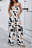 Abstract Print Wide-Leg Jumpsuit