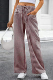 Relaxed Fit Gingham Casual Pants