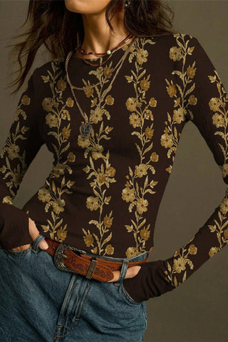 Floral Long-Sleeve T-Shirt