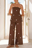 Strapless Polka Dot Pants Set