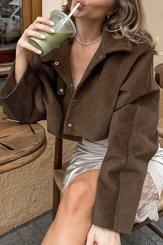 Cropped Button Jacket