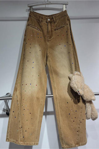 Embellished Straight-Leg Jeans