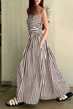 Striped Casual Maxi Dress