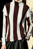 Turtleneck Striped Sweater