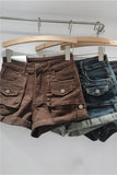 Buttoned Pocket Casual Shorts