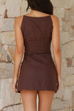 Button-Detail Mini Sundress