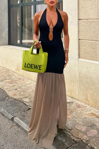 Elegant Halter Evening Gown