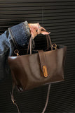 Elegant Tote Bag with Gold Accent