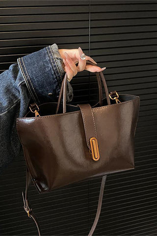 Elegant Tote Bag with Gold Accent