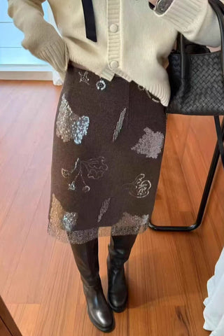 Embellished Midi Skirt