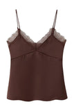 Lace Trim V-Neck Cami Top