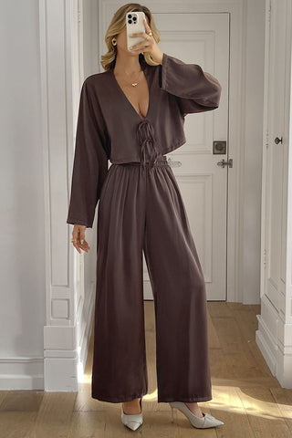 Long-Sleeve Drawstring Pants Set