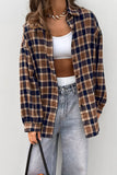 Oversized Plaid Button-Down Shirt