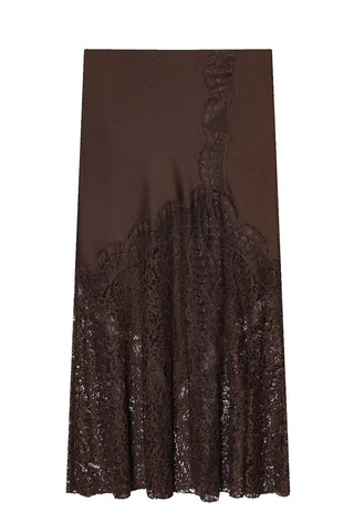 Lace Detail Maxi Skirt