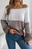 Off-Shoulder Knit Sweater