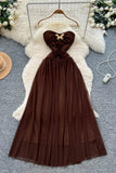 Strapless Butterfly Embellished Dress