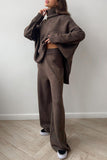 Turtleneck Sweater and Wide-Leg Pants Set