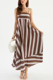 Striped Maxi Casual Dress