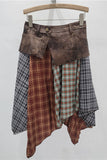 Patchwork-Asymmetrical Skirt