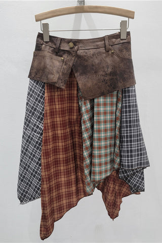 Patchwork-Asymmetrical Skirt