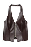 Front-Zip Sleeveless Top
