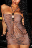 Halter Neck Ruched Mini Dress
