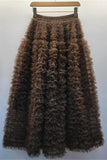 Ruffled Midi Casual Skirt