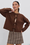 Tie-Front Cardigan with Chic Appeal
