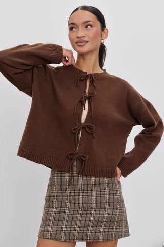 Tie-Front Cardigan with Chic Appeal