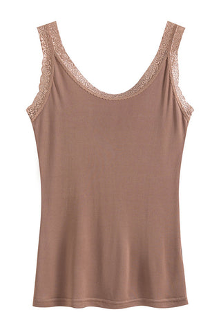 Lace-Trimmed Sleeveless Camisole