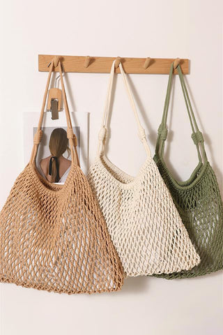 Woven Mesh Shoulder Bag