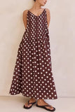 Polka Dot Casual Maxi Dress